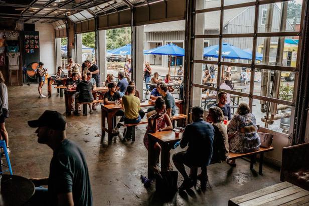 Tap room at Gate City Brewing Company