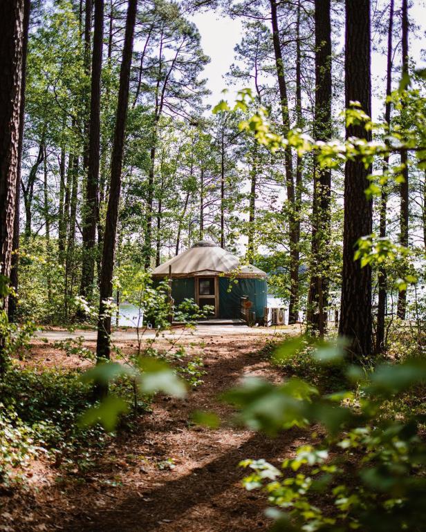 Yurt at Tugaloo State Park in Lavonia, Georgia