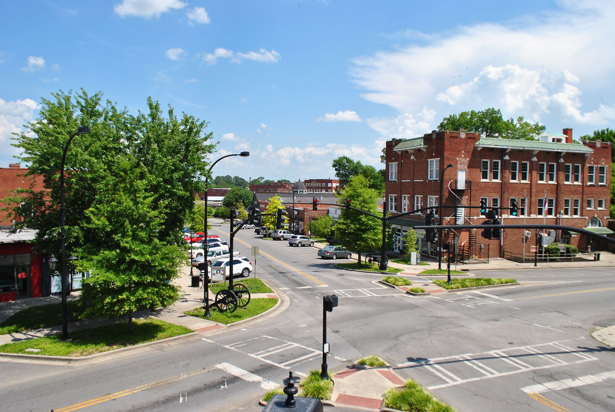 A view of downtown Chickamauga, Georgia