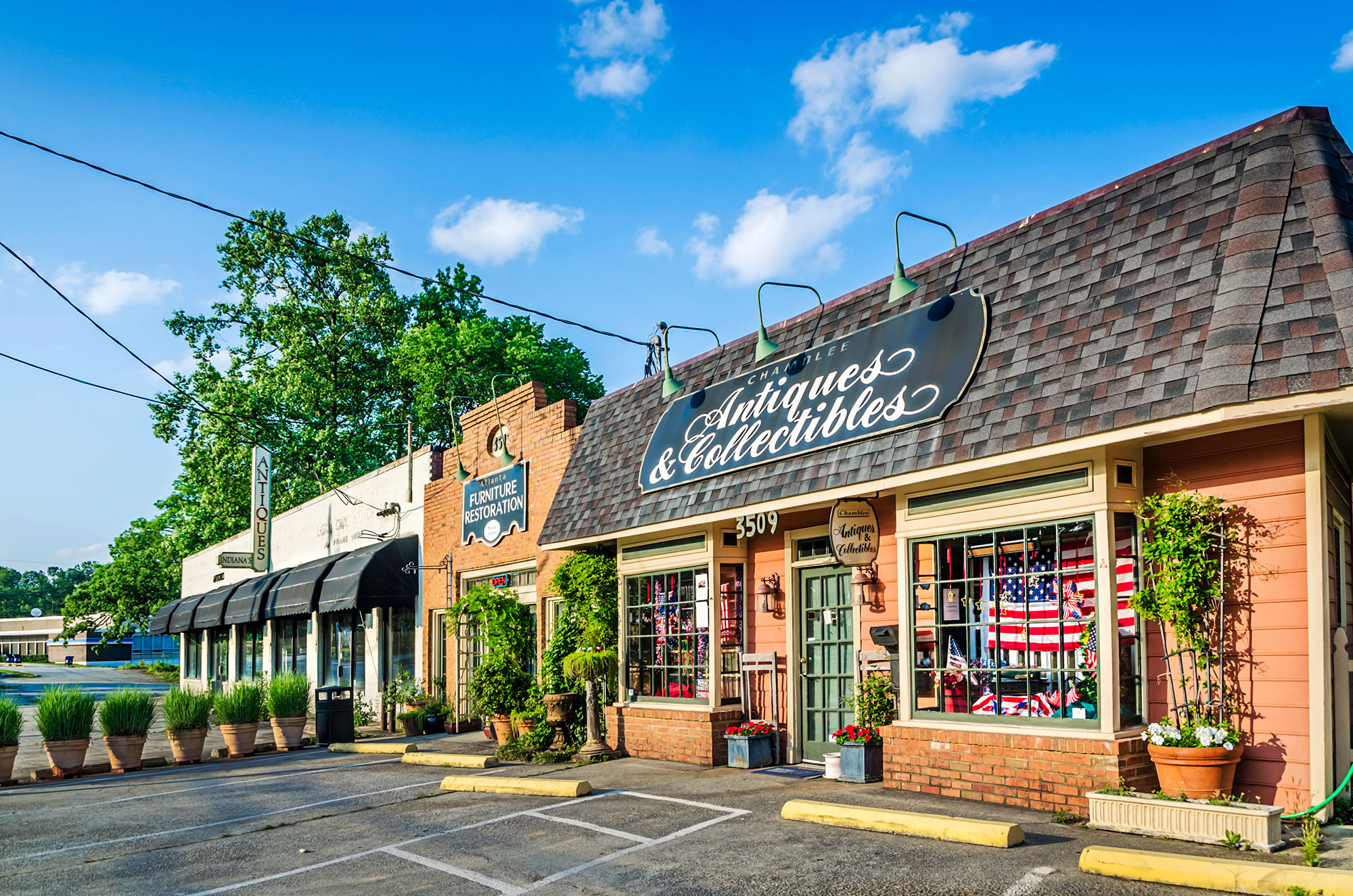 Antique shop in downtown Chamblee, Georgia