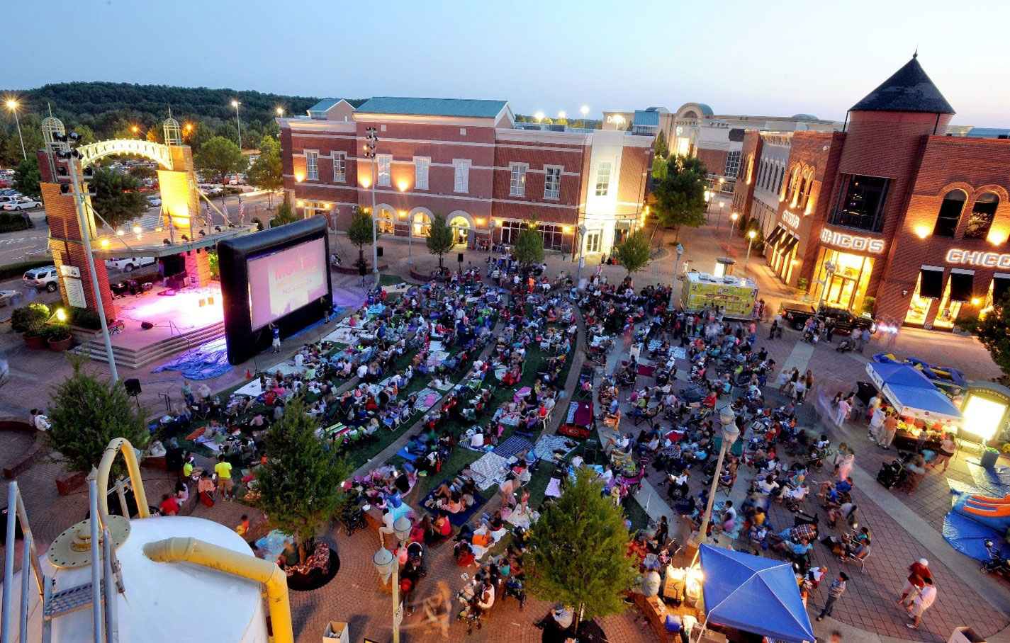 Outdoor movie at Mall of Georgia in Buford, Georgia
