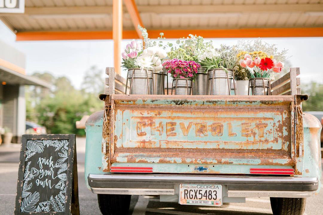 Belle's Flower Truck in Tifton, Georgia. Photo by @exploregeorgia