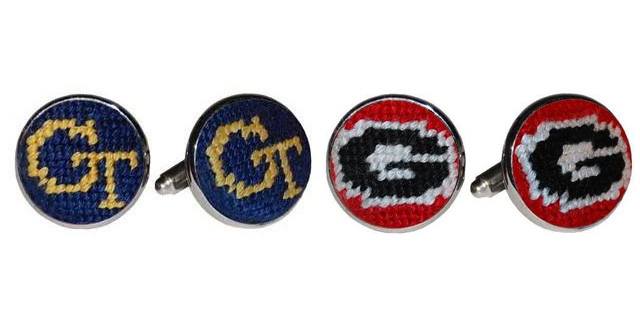 Georgia Tech and UGA cufflinks from Onward Reserve in Thomasville, Georgia