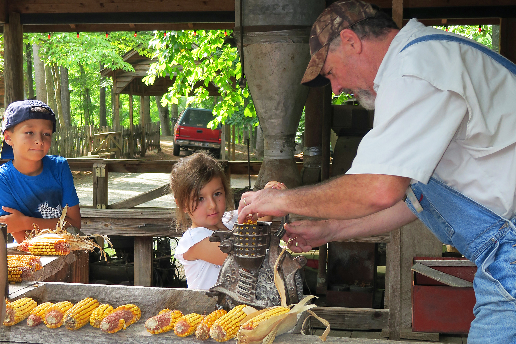 Corn Grinding at Georgia Mountain Fairgrounds Corn Grinding at Georgia Mountain Fairgrounds