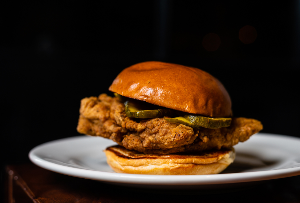 Hop's Chicken fried chicken sandwich at H+F Burger at SunTrust Park, home of the Atlanta Braves