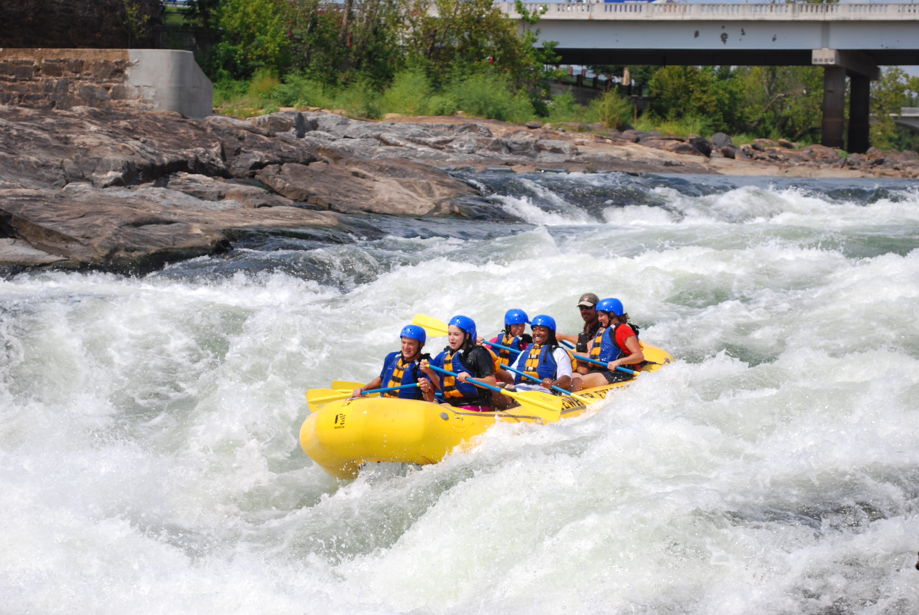 Whitewater rafting on the Chattahoochee River in Columbus, Georgia