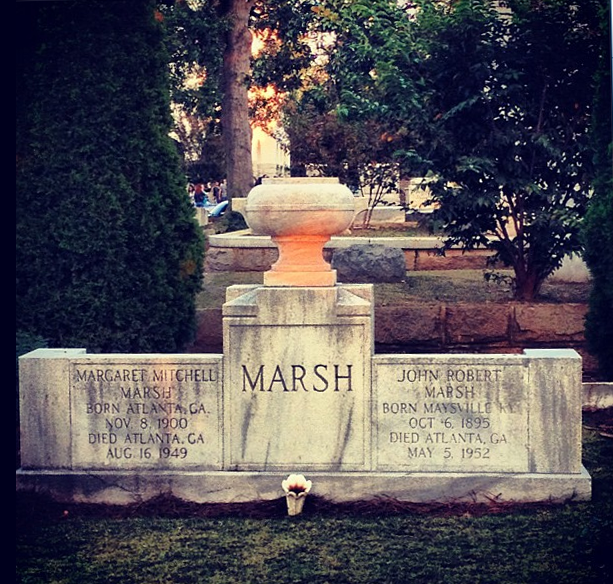 Margaret Mitchell's grave in Atlanta's Oakland Cemetery