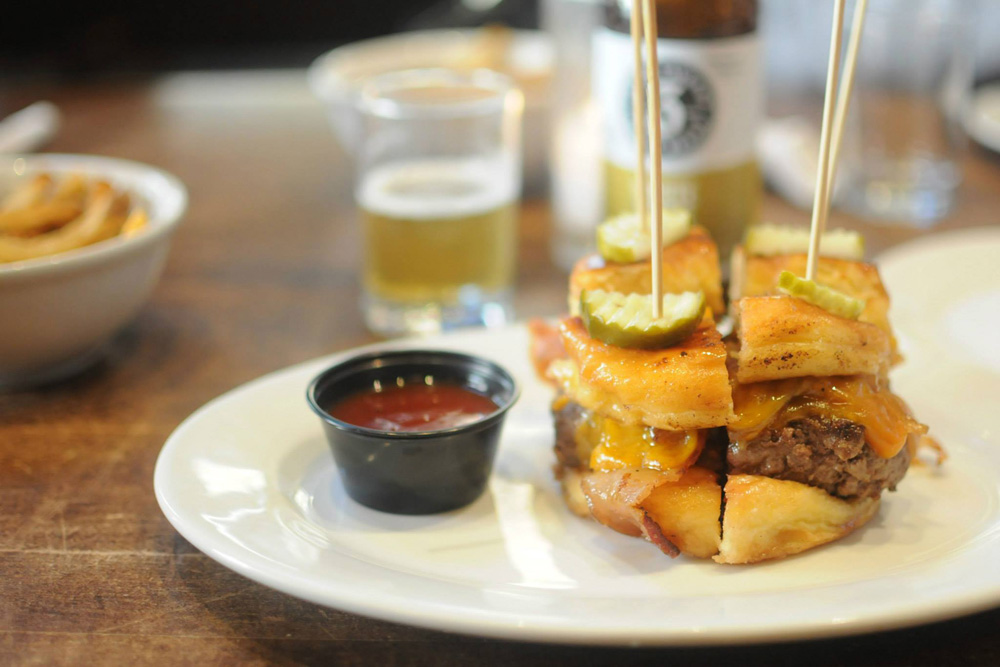 An amazing burger is one of the highlights of Peachtree Food Tours
