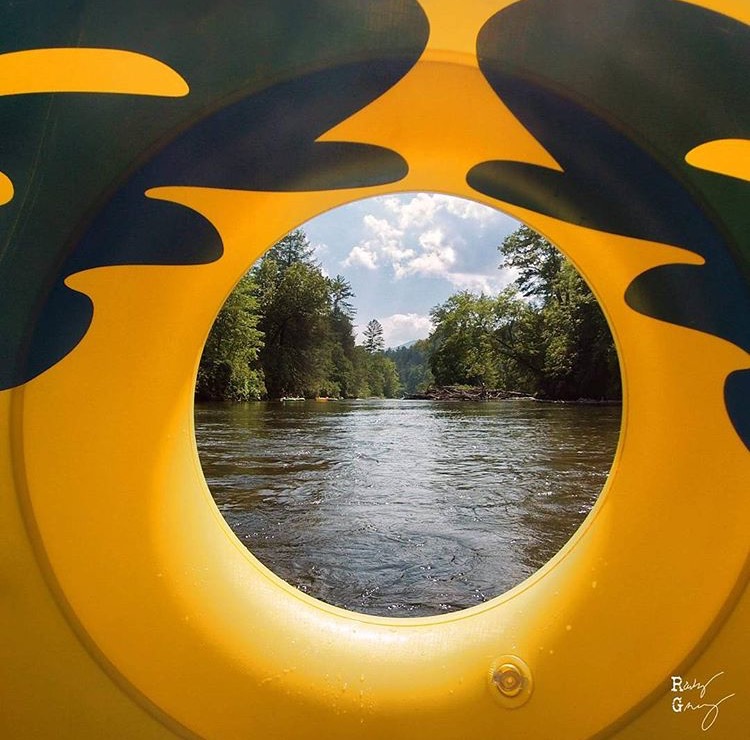 Float down the Toccoa River for a fun summer experience. Photo of Shallowford Bridge Tube Rental by Randy Gray, Broadcast Pro Photo.