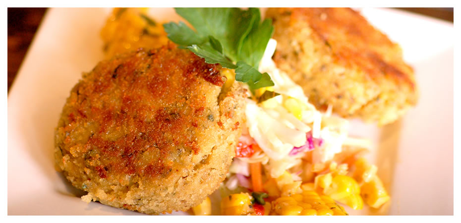 Crab cakes at Sweet Georgia's Juke Joint