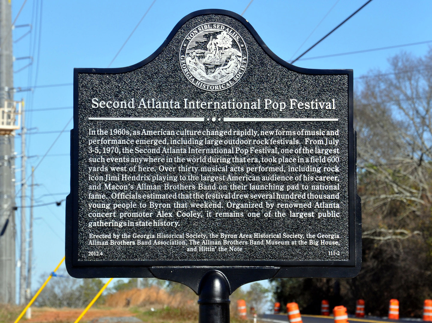 Allman Brothers Band Historical Marker in Byron