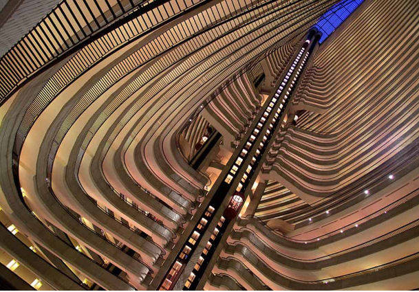 The atrium in the Atlanta Marriott Marquis