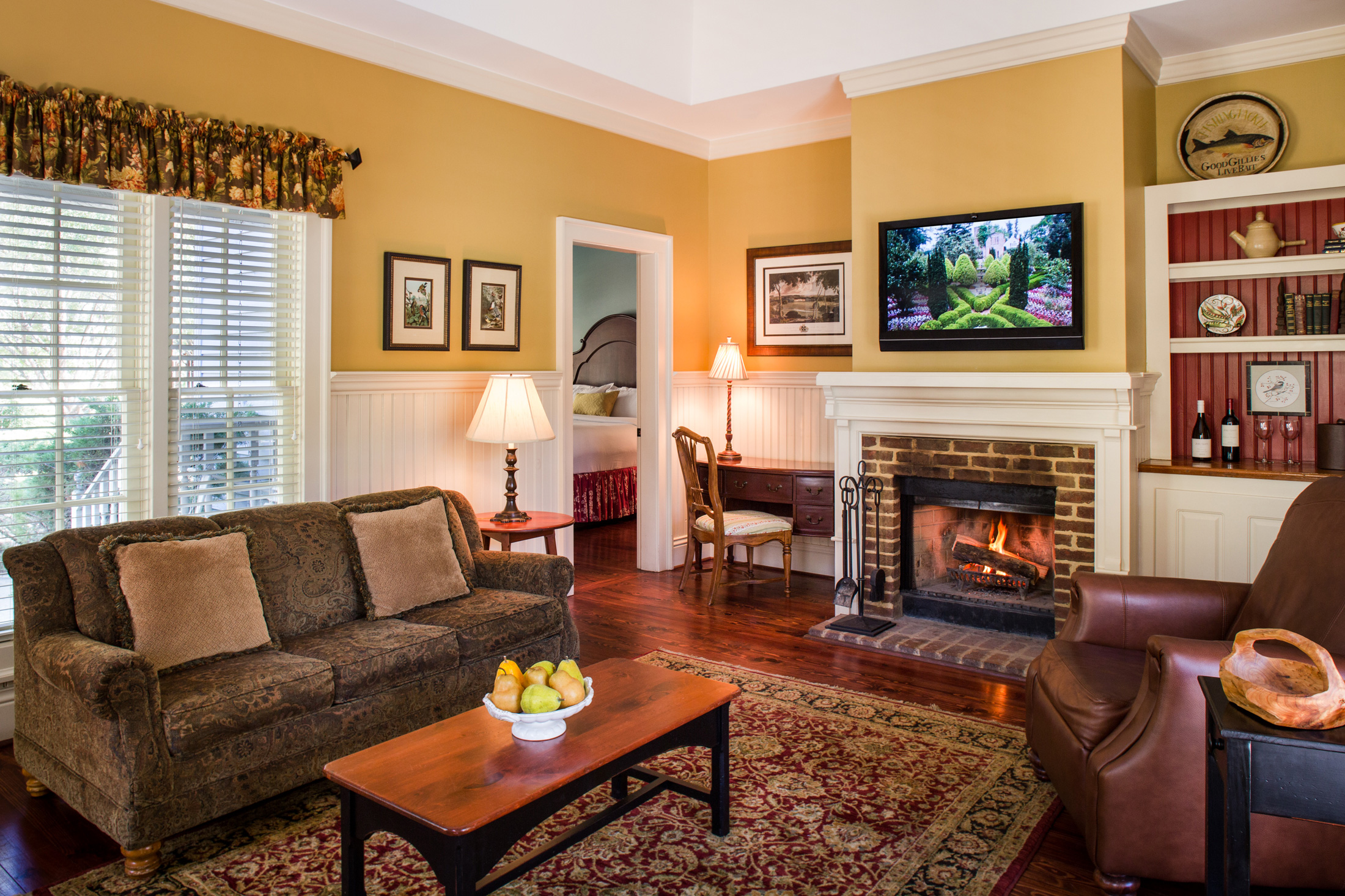 Cabin interior at Barnsley Resort in Adairsville, Georgia