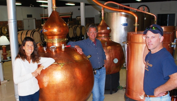 Karin Vonk & Erik Vonk, owners and Jay McCain , Master Distiller
