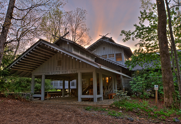 Georgia's only backcountry eco-lodge, The Len Foote Hike Inn in Dawsonville