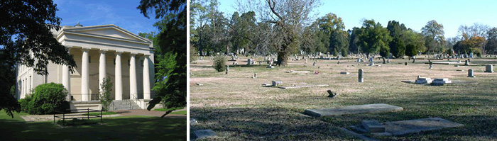 The Old Medical College and Cedar Grove Cemetery in Augusta
