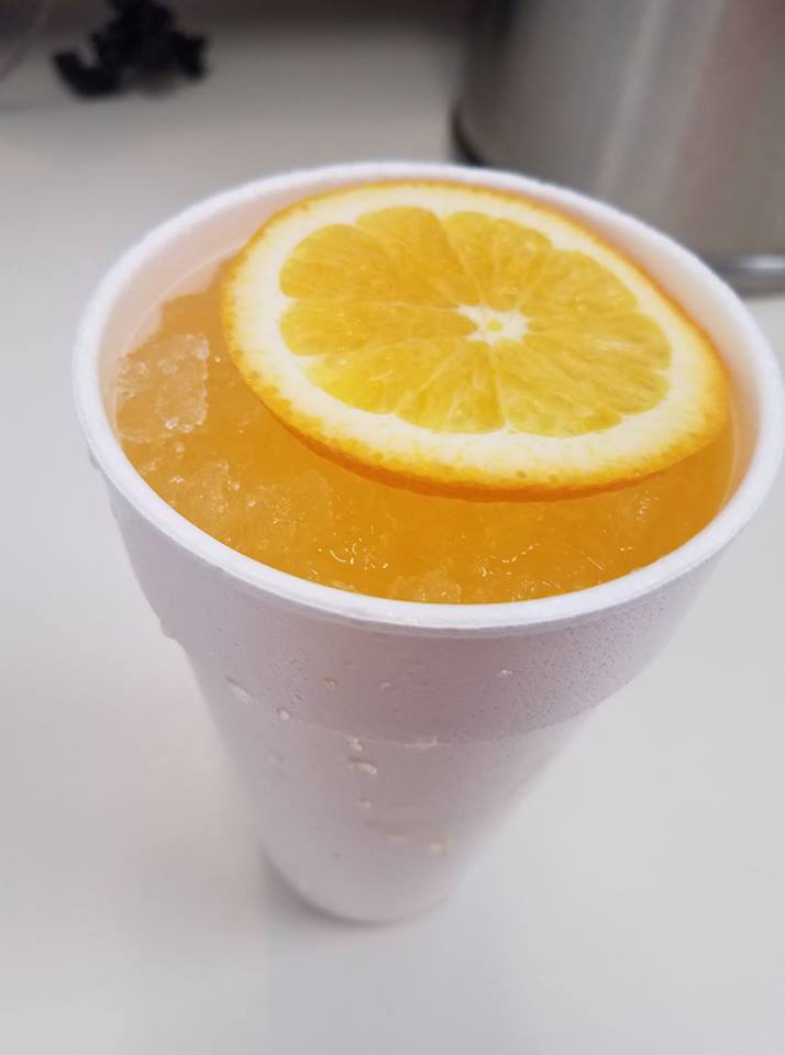 Freshly squeezed Orangeade at Clayton Pharmacy
