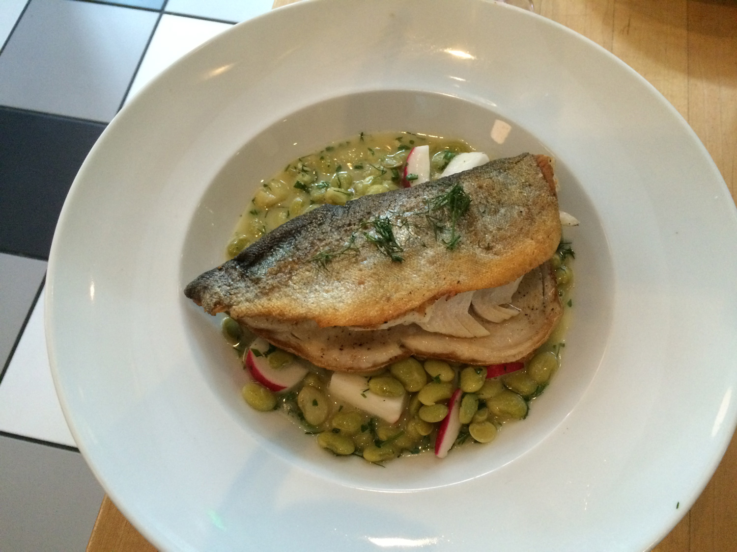 panfried butter beans