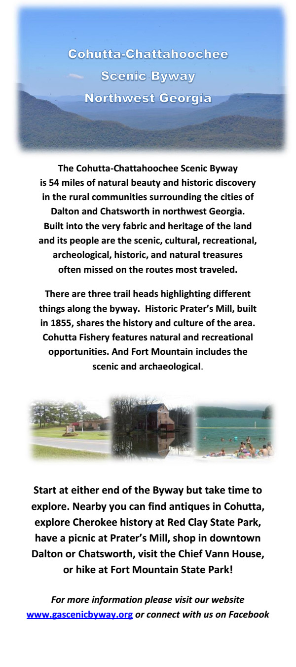 CohuttaChattahoochee Scenic Byway Northwest Brochure