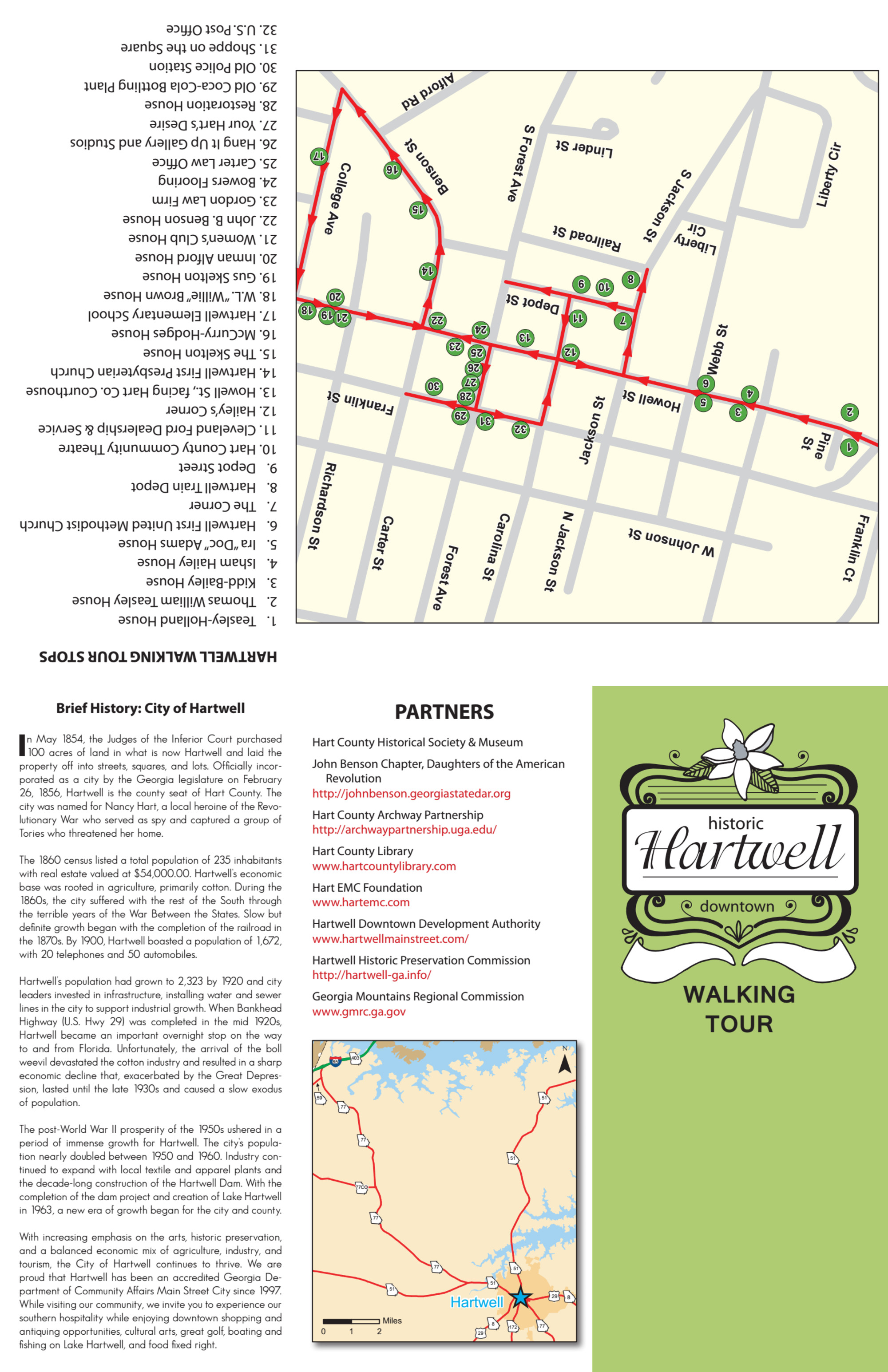 Historic Downtown Hartwell Walking Tour Official Tourism