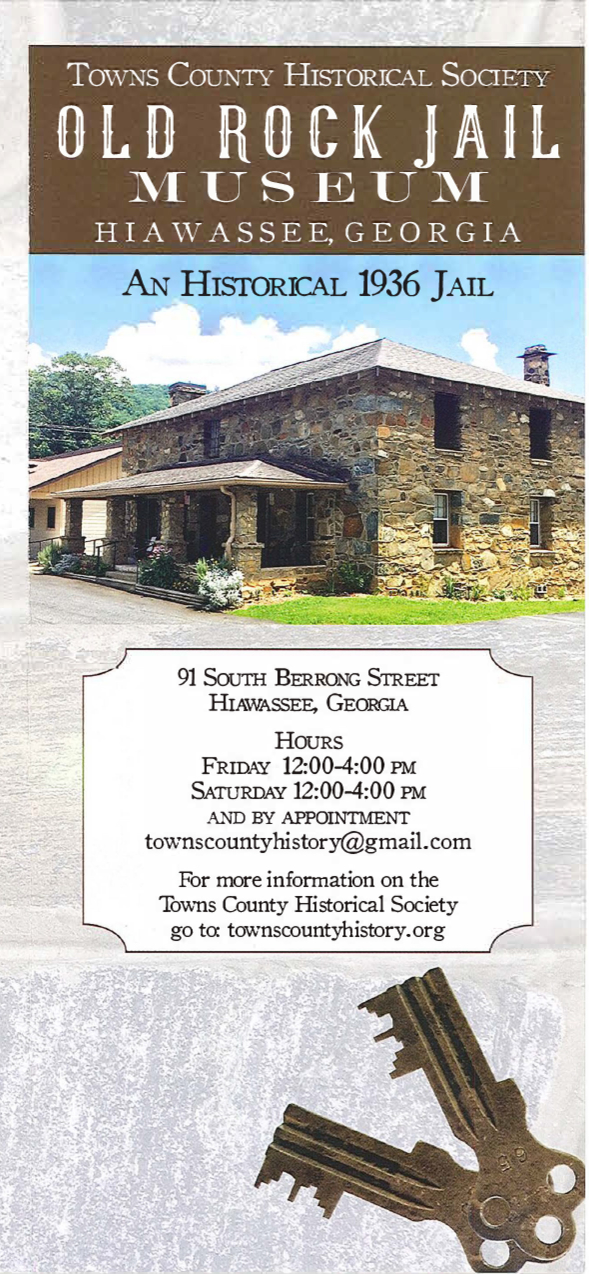 Old Rock Jail Museum Brochure Official Tourism & Travel