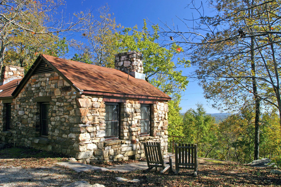 Stone cottage at F.D. Roosevelt State Park