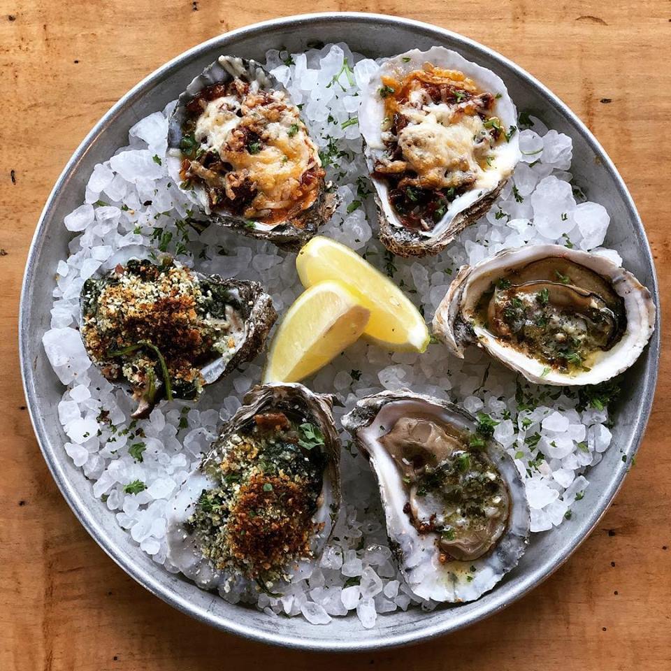Oysters at The Half Shell on St. Simons Island, Georgia