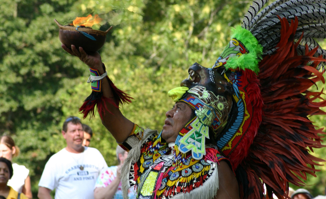 A performer at Ocmulgee Indian Celebration in Macon, Georgia