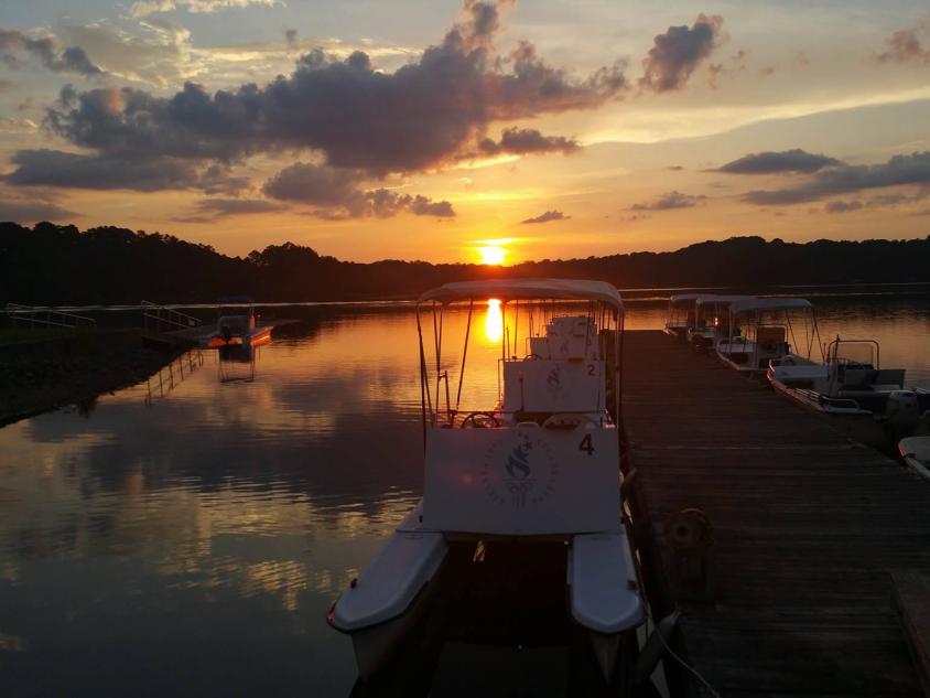 Sunset at Lake Lanier Olympic Park in Gainesville, Georgia