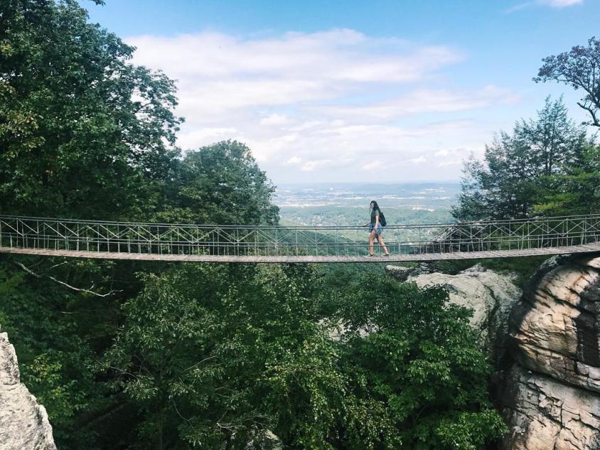Swing a Long Bridge at Rock City Gardens Photo by alannakouri