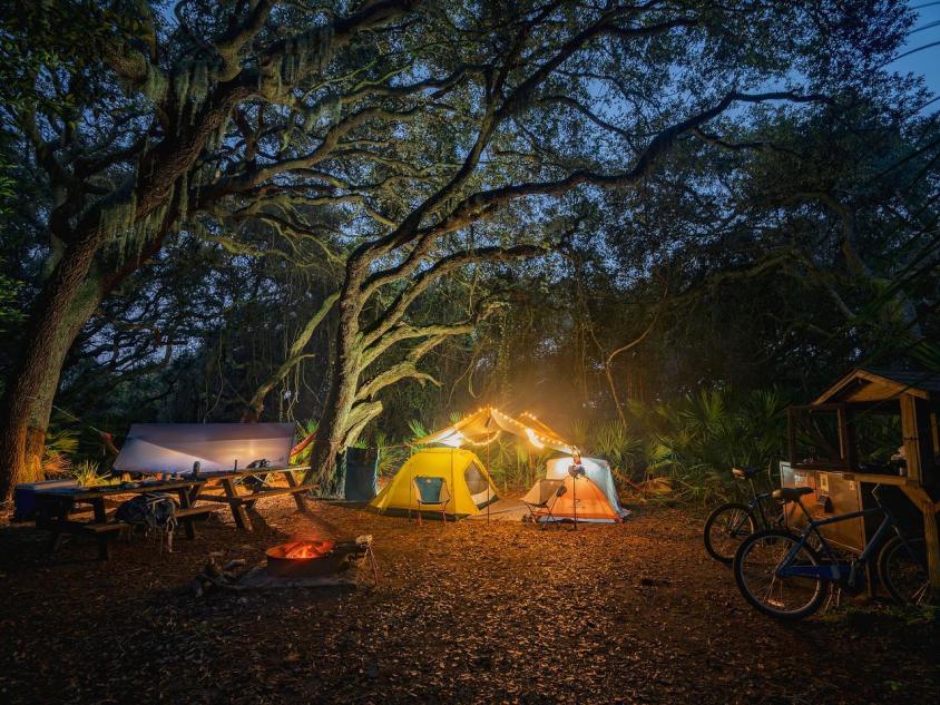 Camping on Cumberland Island, Georgia. Photo by @damiandelgado
