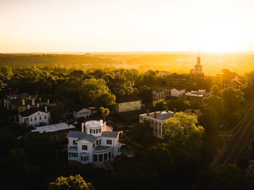 Aerial view of downtown Macon, Georgia