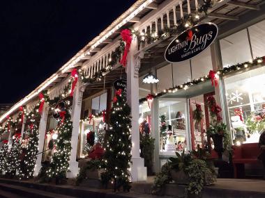 Holiday lights in Warm Springs, Georgia
