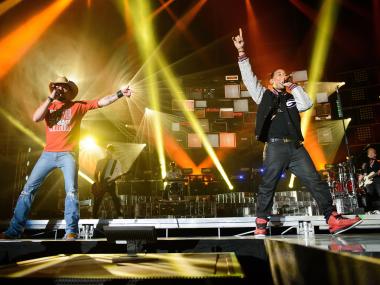 Jason Aldean and Ludacris at Sanford Stadium in Athens