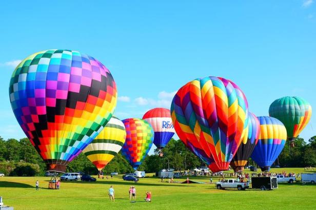Hot air balloons at Callaway Resort & Gardens in Pine Mountain, Georgia