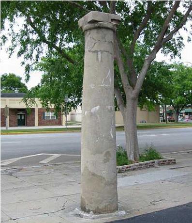 Haunted column in Augusta, Georgia