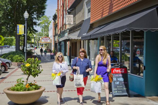 Shopping in downtown Milledgeville, Georgia