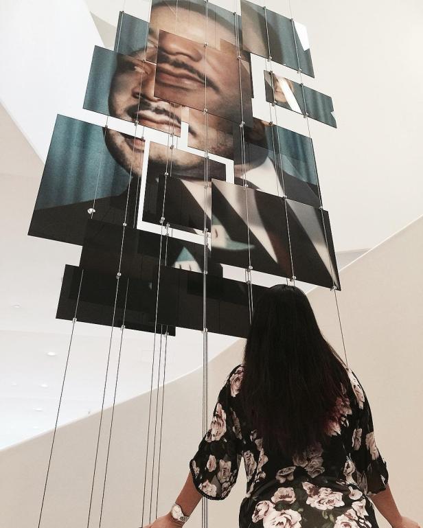 Artwork featuring Dr. Martin Luther King, Jr. at the National Center for Civil and Human Rights in Atlanta, Georgia. Photo by
