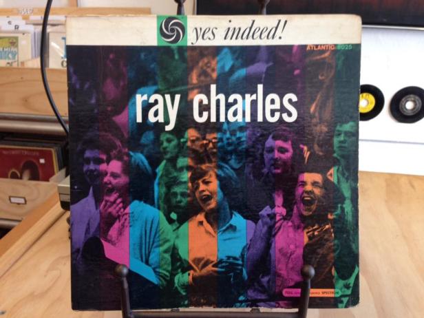 Ray Charles album cover at Sunbrimmer Records in Avondale Estates, Georgia