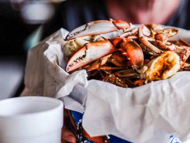 Crab at Sunbury Crab Company in Midway, Georgia