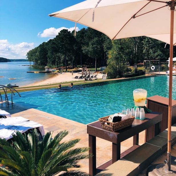 Poolside at Ritz-Carlton Reynolds, Lake Oconee in Greensboro, Georgia