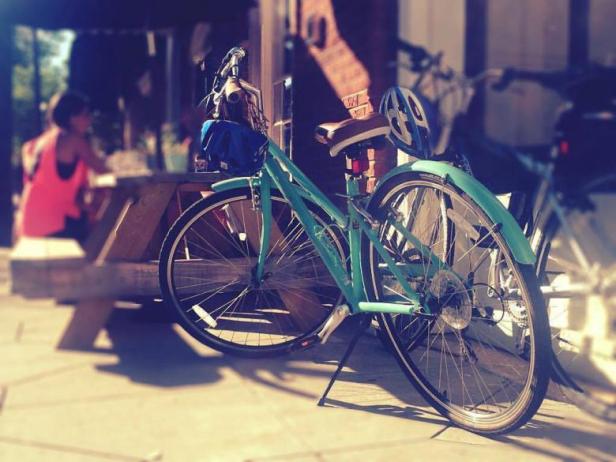 Bike rentals in downtown Conyers, Georgia