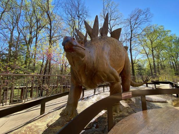 Dinosaur sculpture outside the Fernbank Museum of Natural History in Atlanta, Georgia