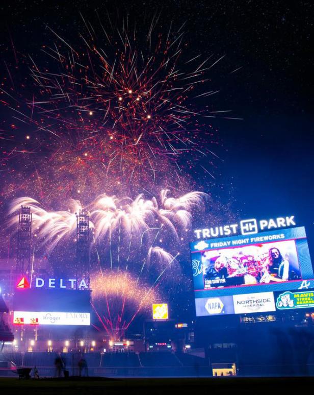 Fireworks at Truist Park in Atlanta