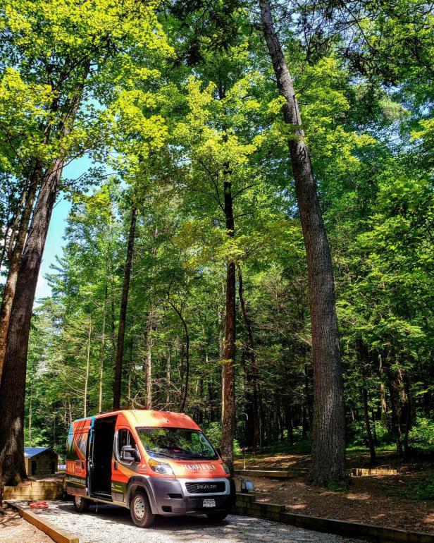 Scampervan at Vogel State Park in Blairsville, Georgia