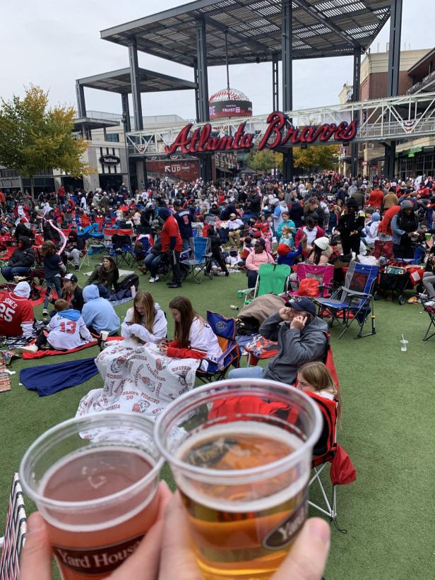 Celebrating the Atlanta Braves at The Battery Atlanta