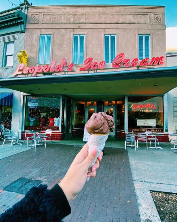 Leopold's Ice Cream in Savannah, Georgia. Photo courtesy of @visitsavannah by @ontheroadwithcinn