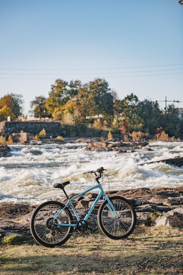 Cycling along the 22-mile Riverwalk