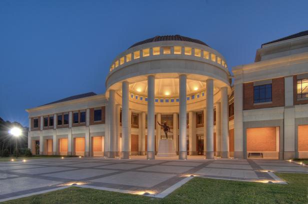 Exterior at dusk of the National Infantry Museum Soldier Center in Columbus, Georgia.