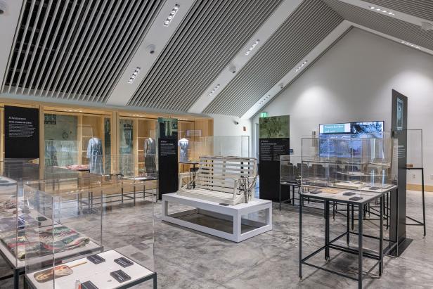 Inside the Andalusia Interpretive Center in Milledgeville, Georgia